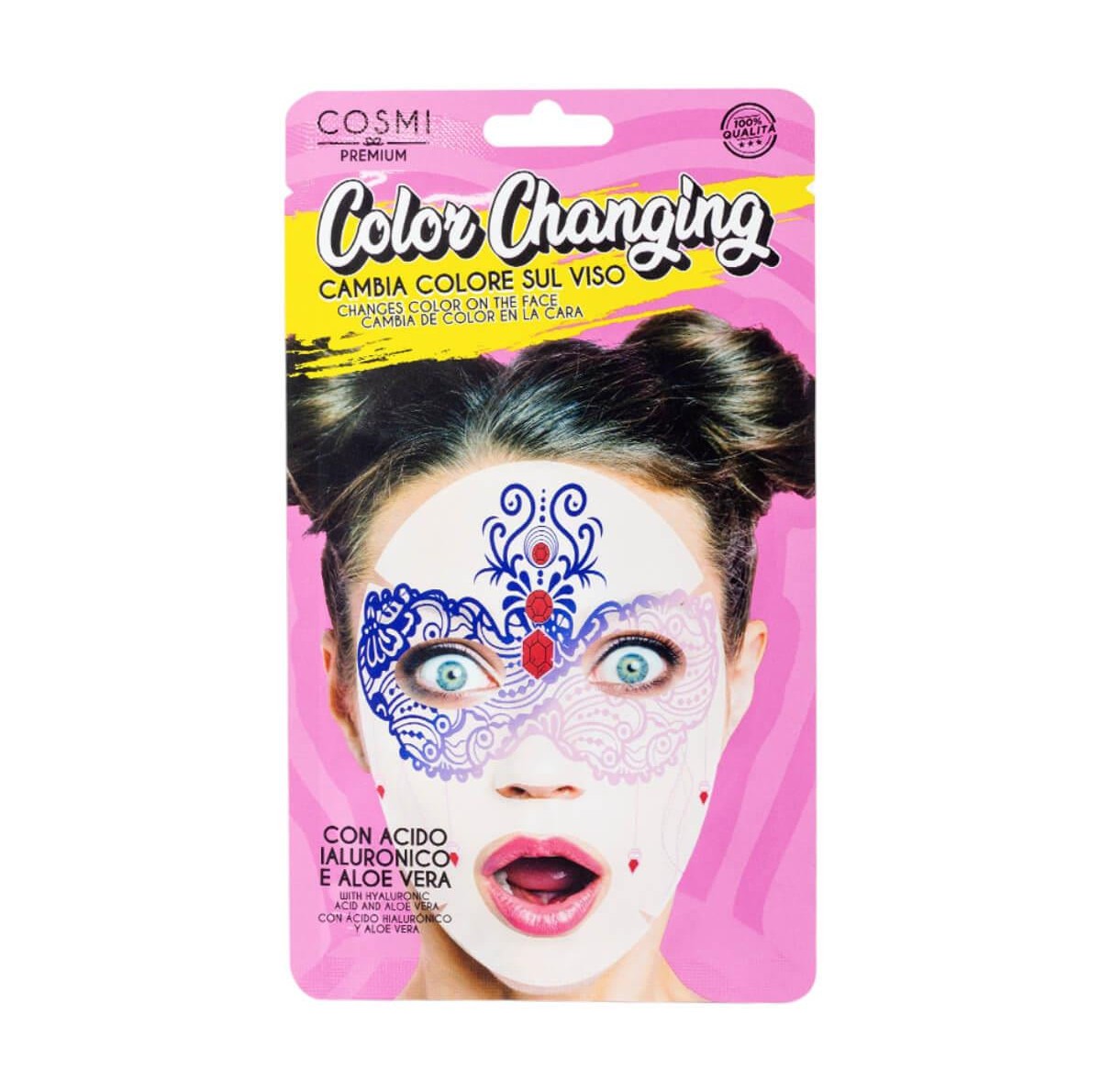 Face mask Color Changing Acido Ialuronico&Aloe Vera 25g Cosmi