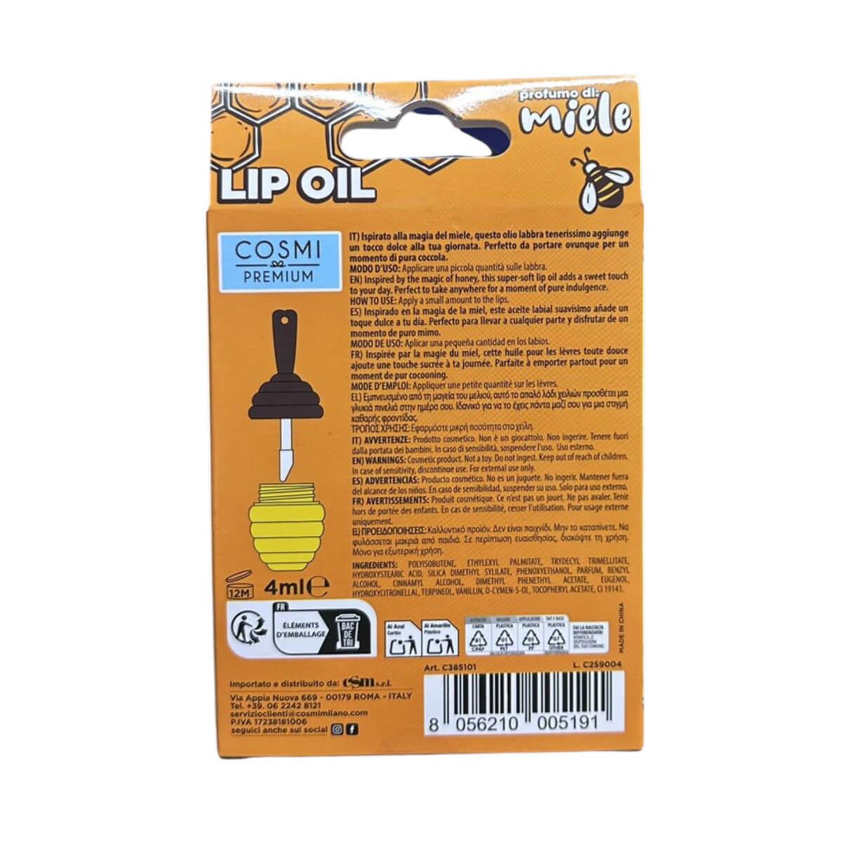 Lip oil honey 4ml Cosmi