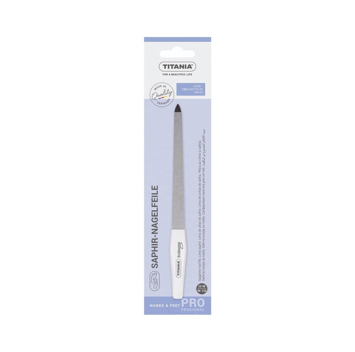 Metal nail file 90/150 17cm Titania