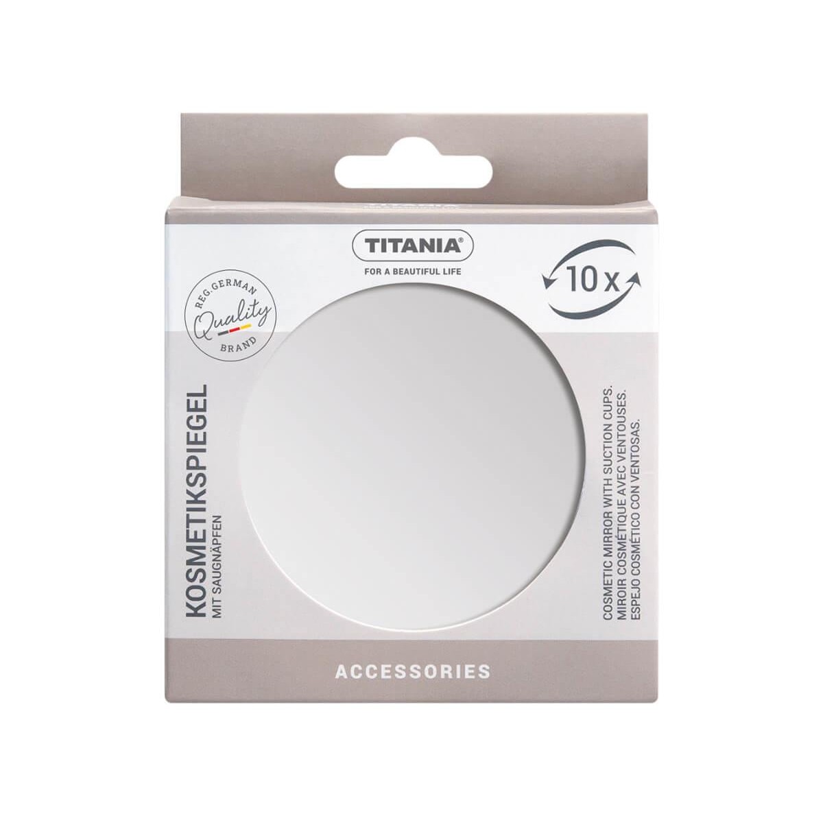 Magnifying mirror with suction cups 10X Titania