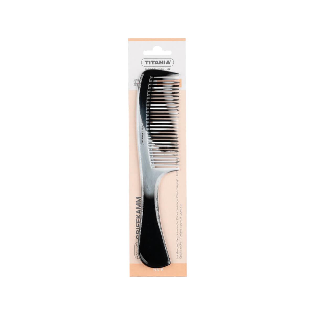 Hair comb with handle 21cm Titania