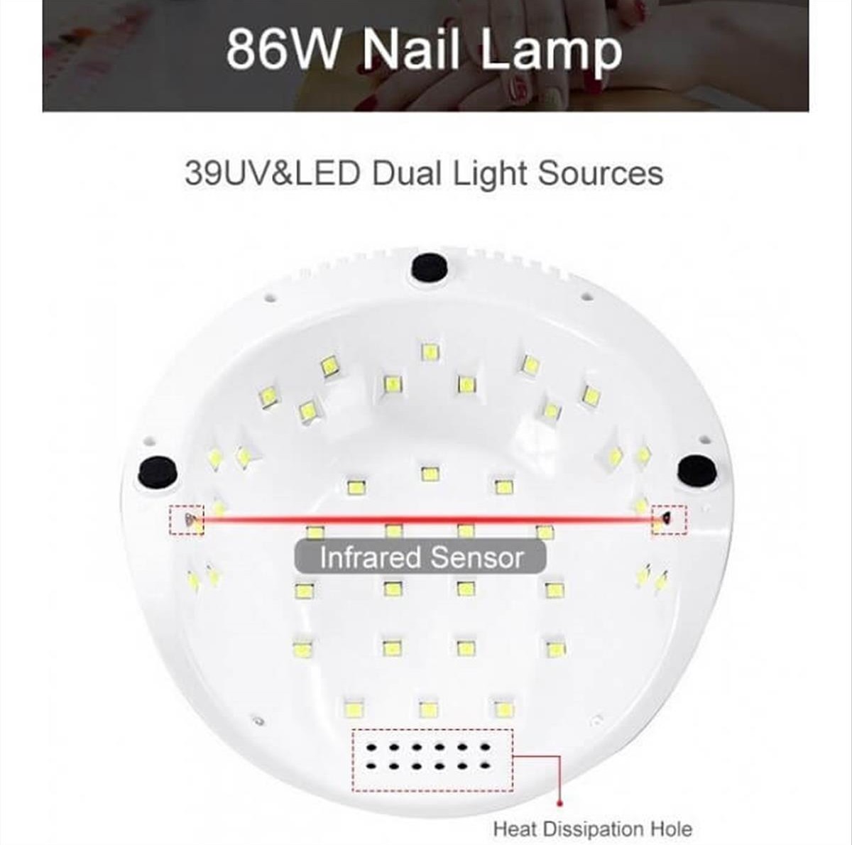 Φουρνάκι Νυχιών LED 86W Smart 2.0 Nail Lamp F8-86W