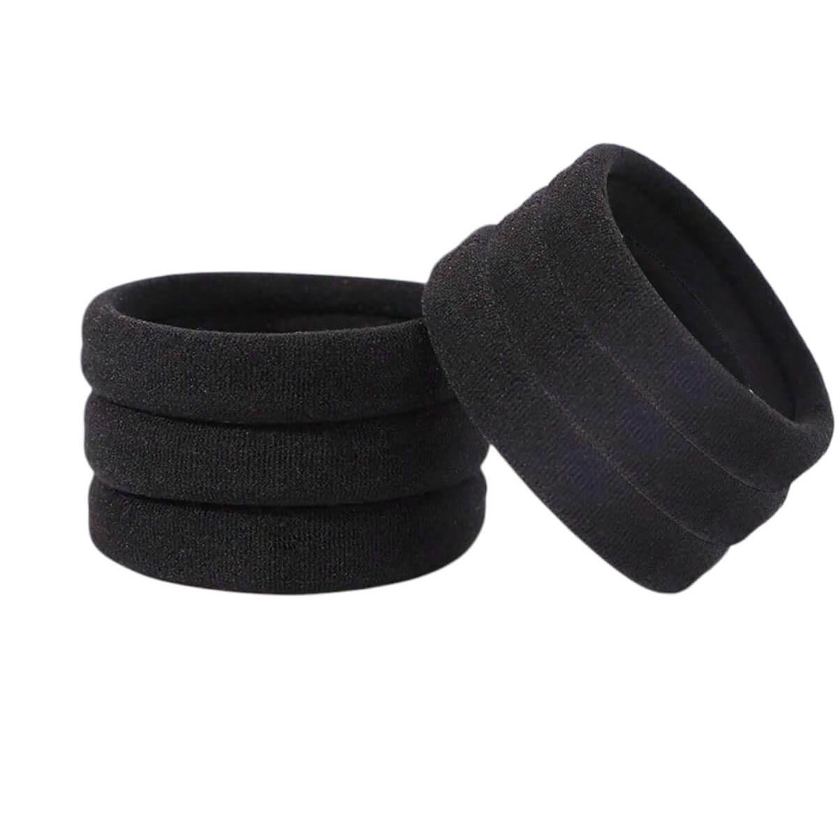 Black hair ties 6pcs
