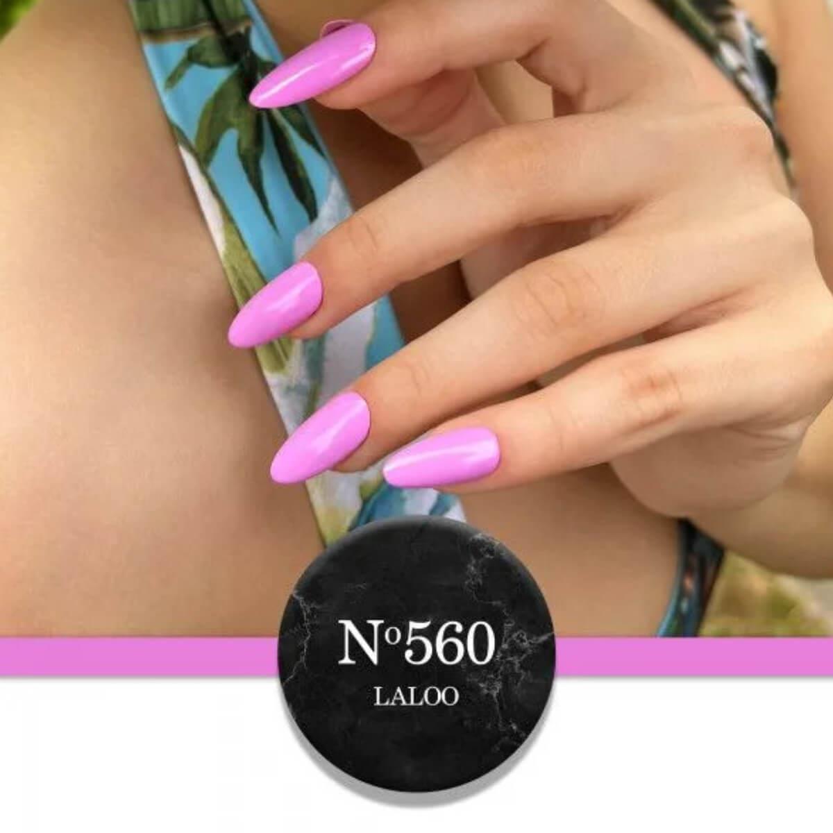 Ημιμόνιμο βερνίκι 560 party purple 7ml Laloo