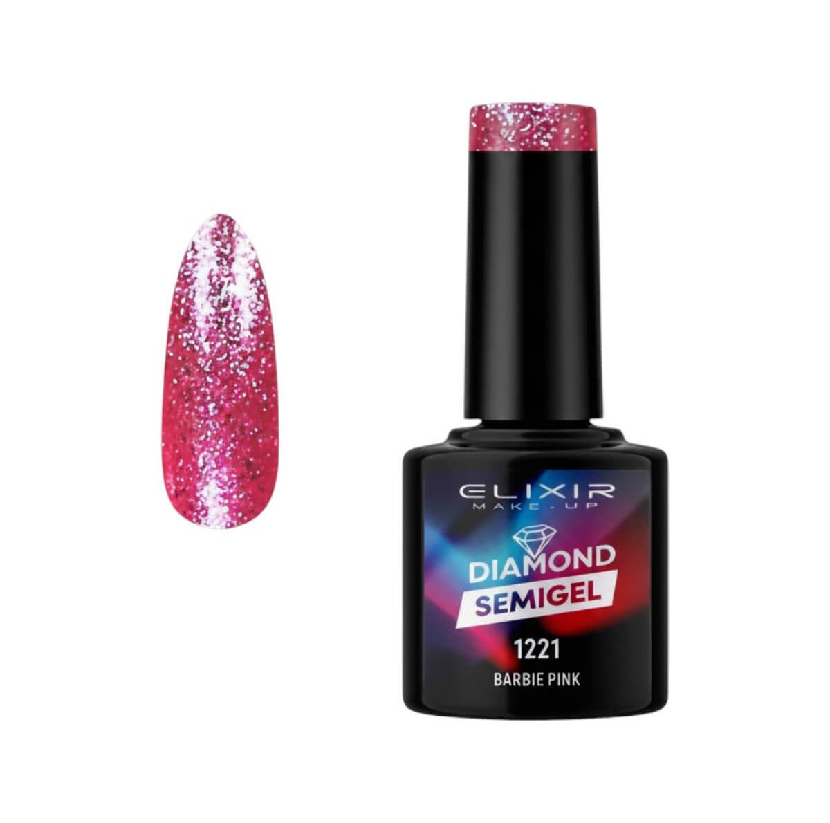 Ημιμόνιμο βερνίκι semigel laser diamond 8ml Elixir