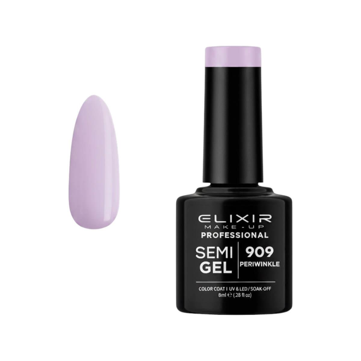 Ημιμόνιμο βερνίκι semigel 909 periwinkle 8ml Elixir