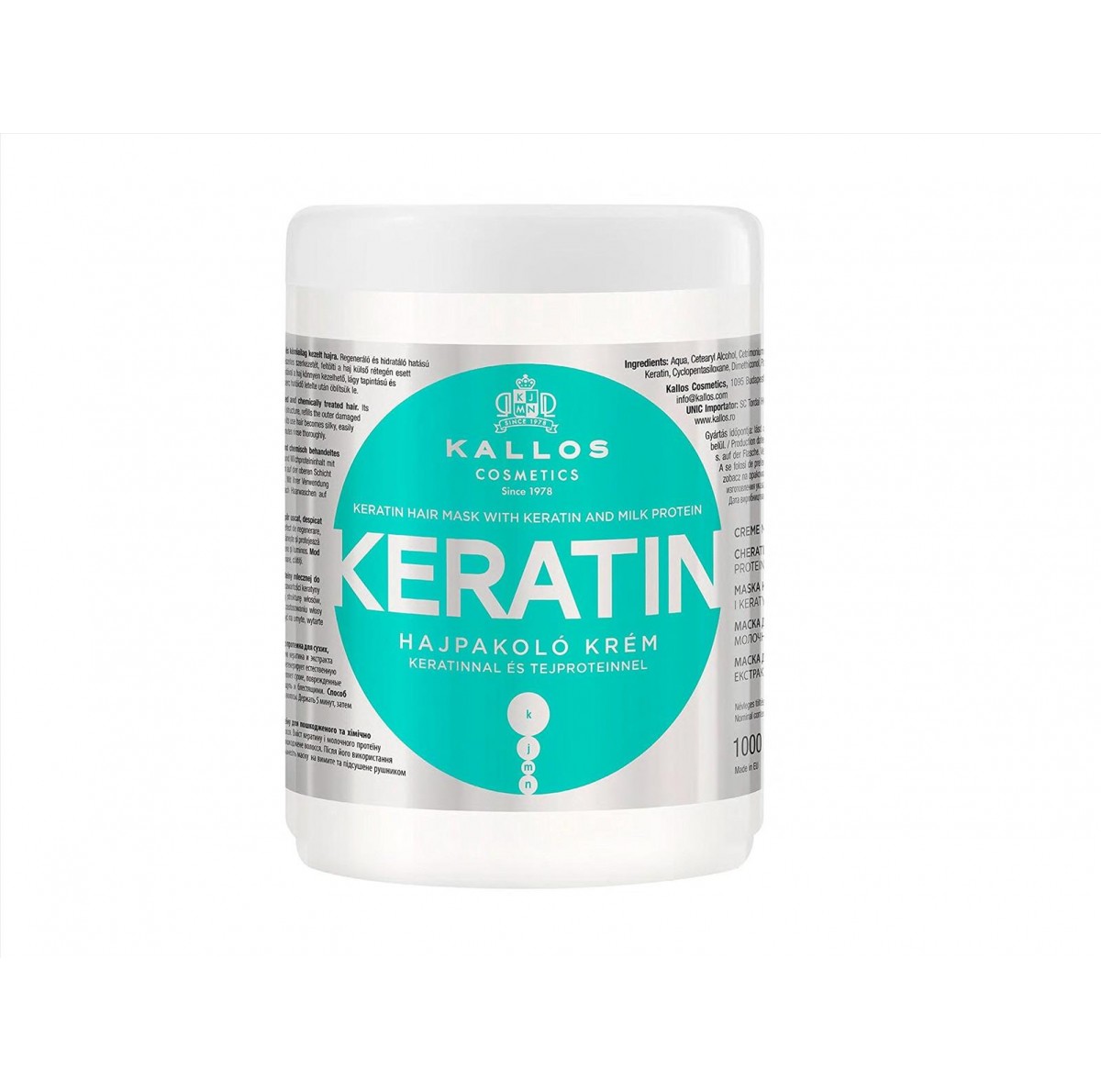 Μάσκα μαλλιών Kallos Keratin 1000 ml