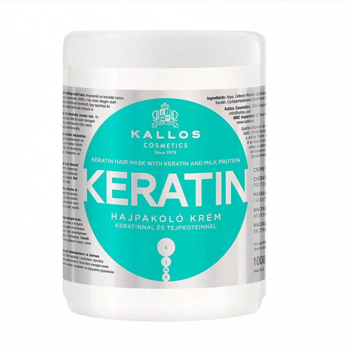 Μάσκα μαλλιών Kallos Keratin 1000 ml