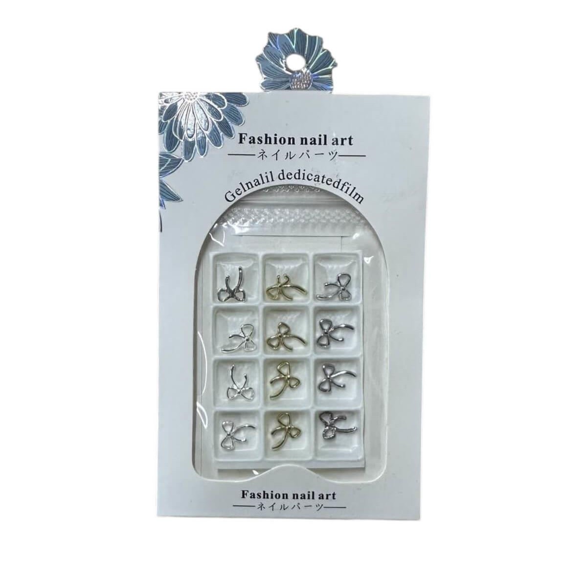 3D Bow Nail Charms in Case 12 pcs