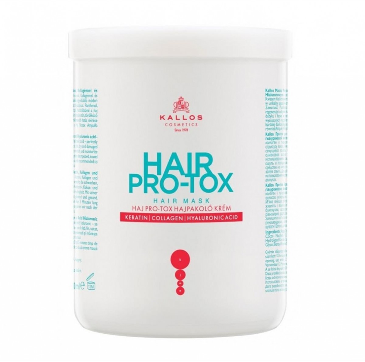 Hair Mask Kallos Hair Pro-tox 1000 ml