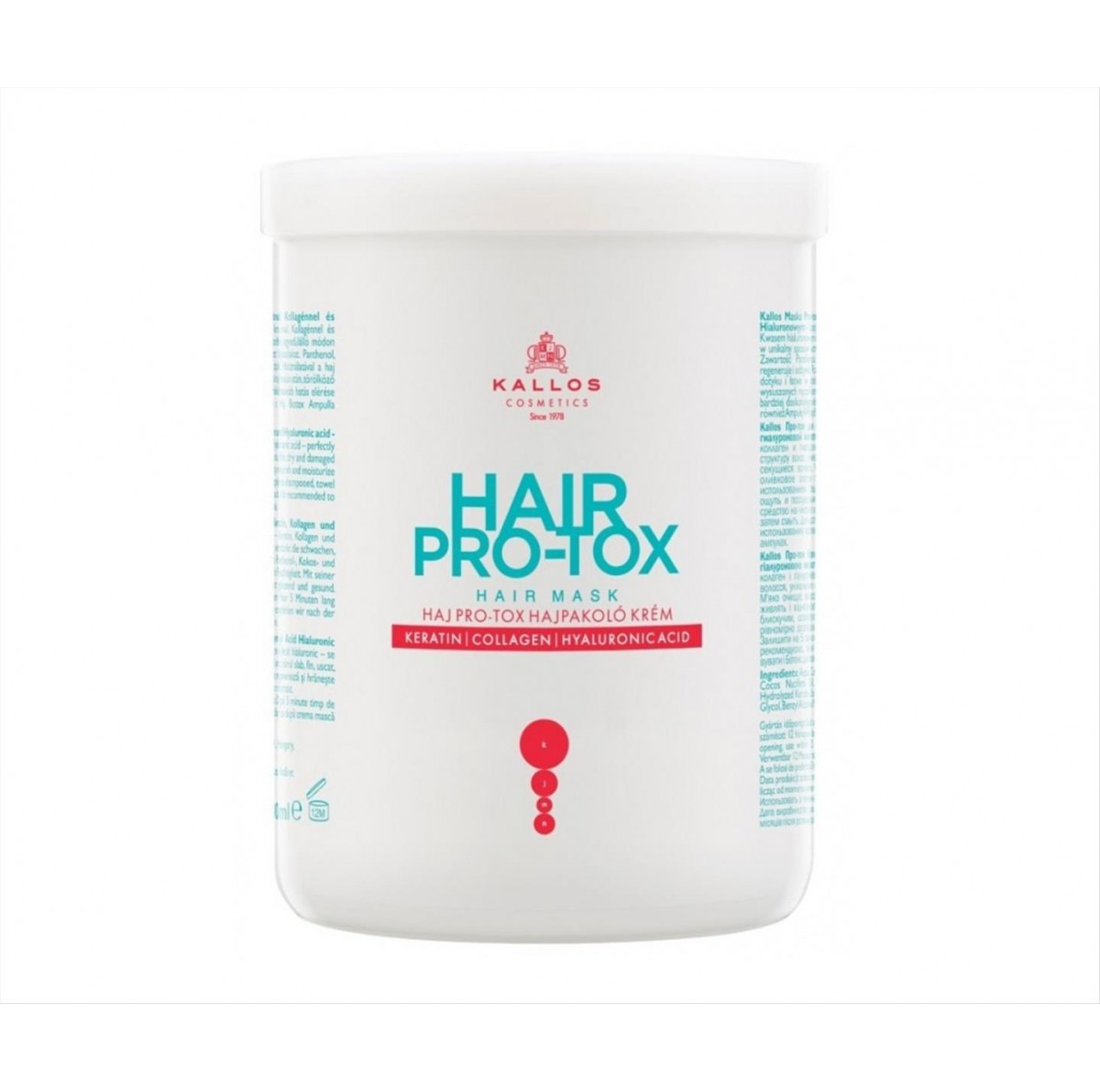 Μάσκα μαλλιών Kallos Hair Pro-tox 1000 ml