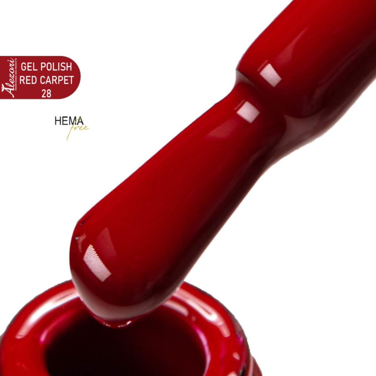 Alezori Semi-Permanent Gel Polish 28 Red Carpet 15ml