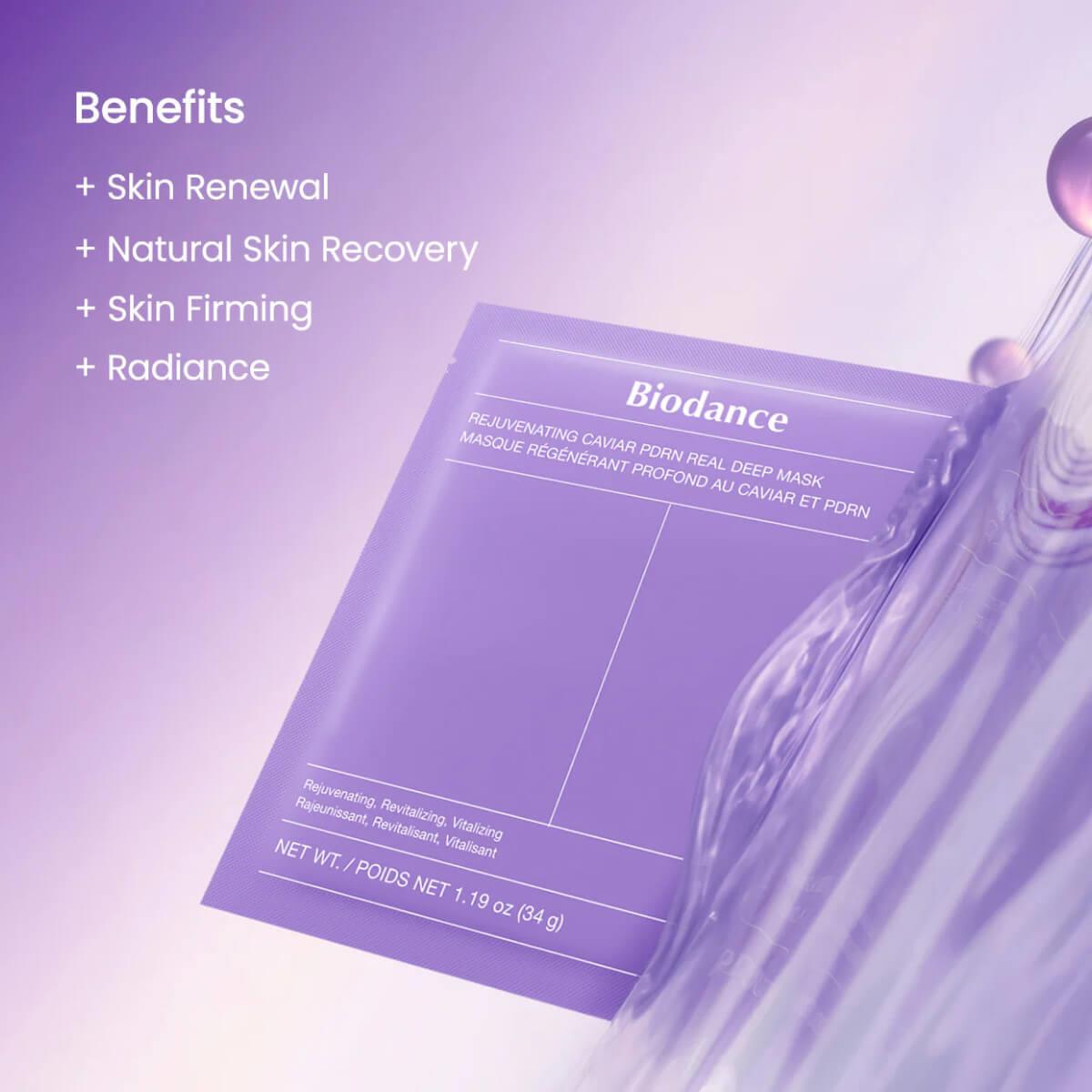 Rejuvenating caviar PDRN real deep mask 34g Biodance