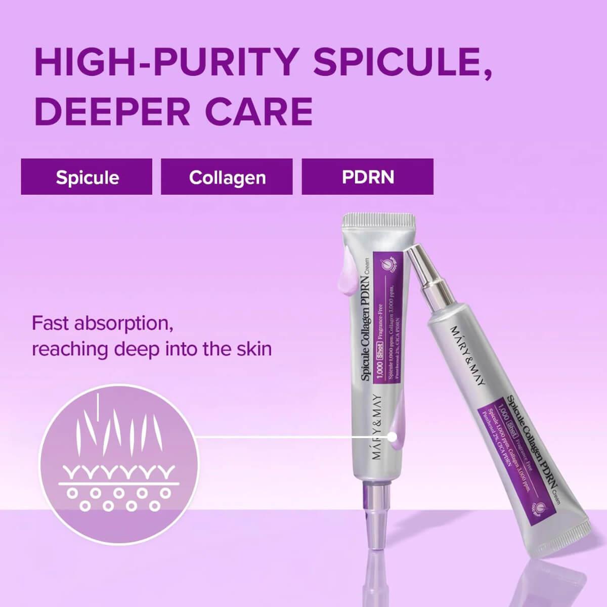 Spicule collagen PDRN cream 15g Mary&May