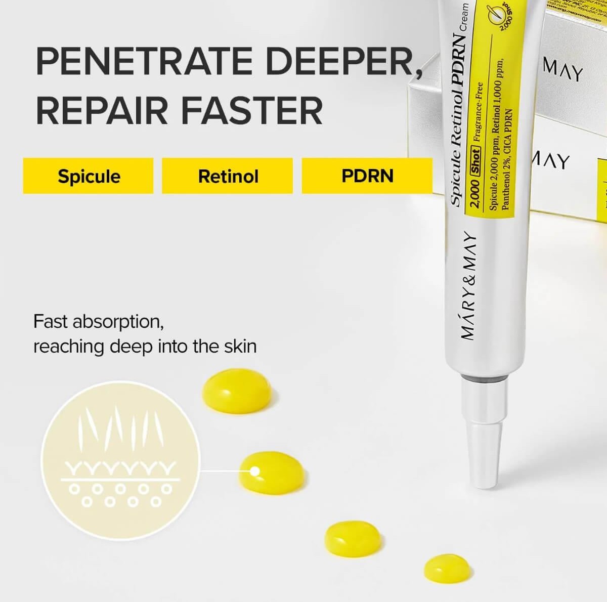 Spicule retinol PDRN cream 15g Mary&May