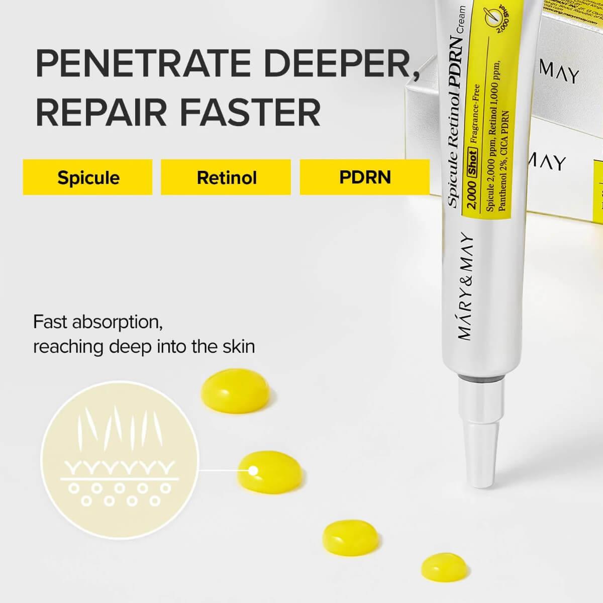 Spicule retinol PDRN cream 15g Mary&May