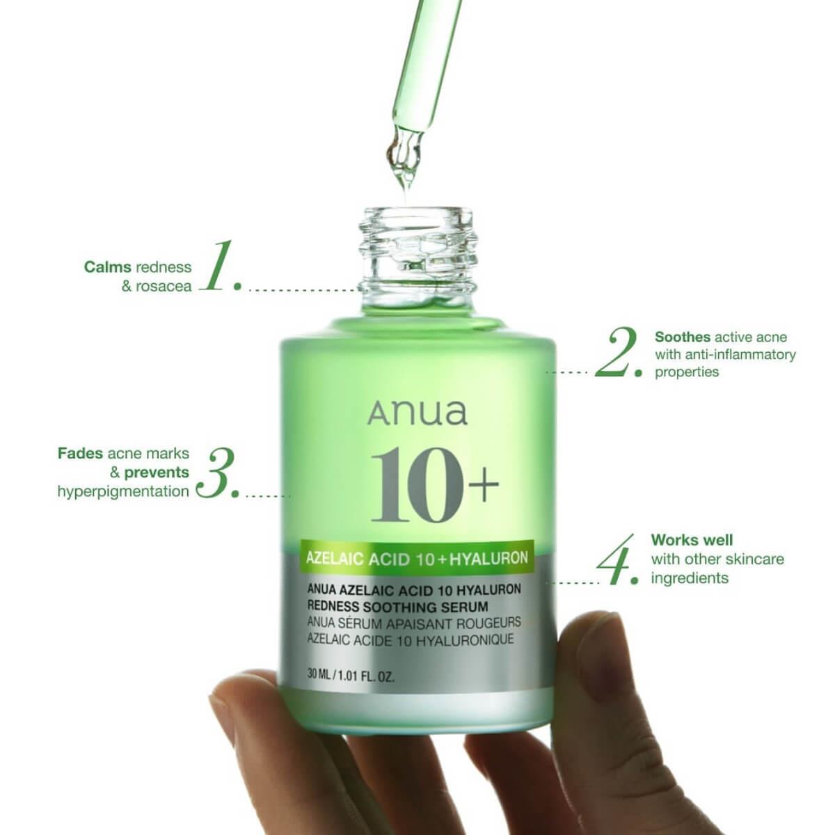 Azelaic acid 10 hyaluron redness soothing serum 30ml Anua