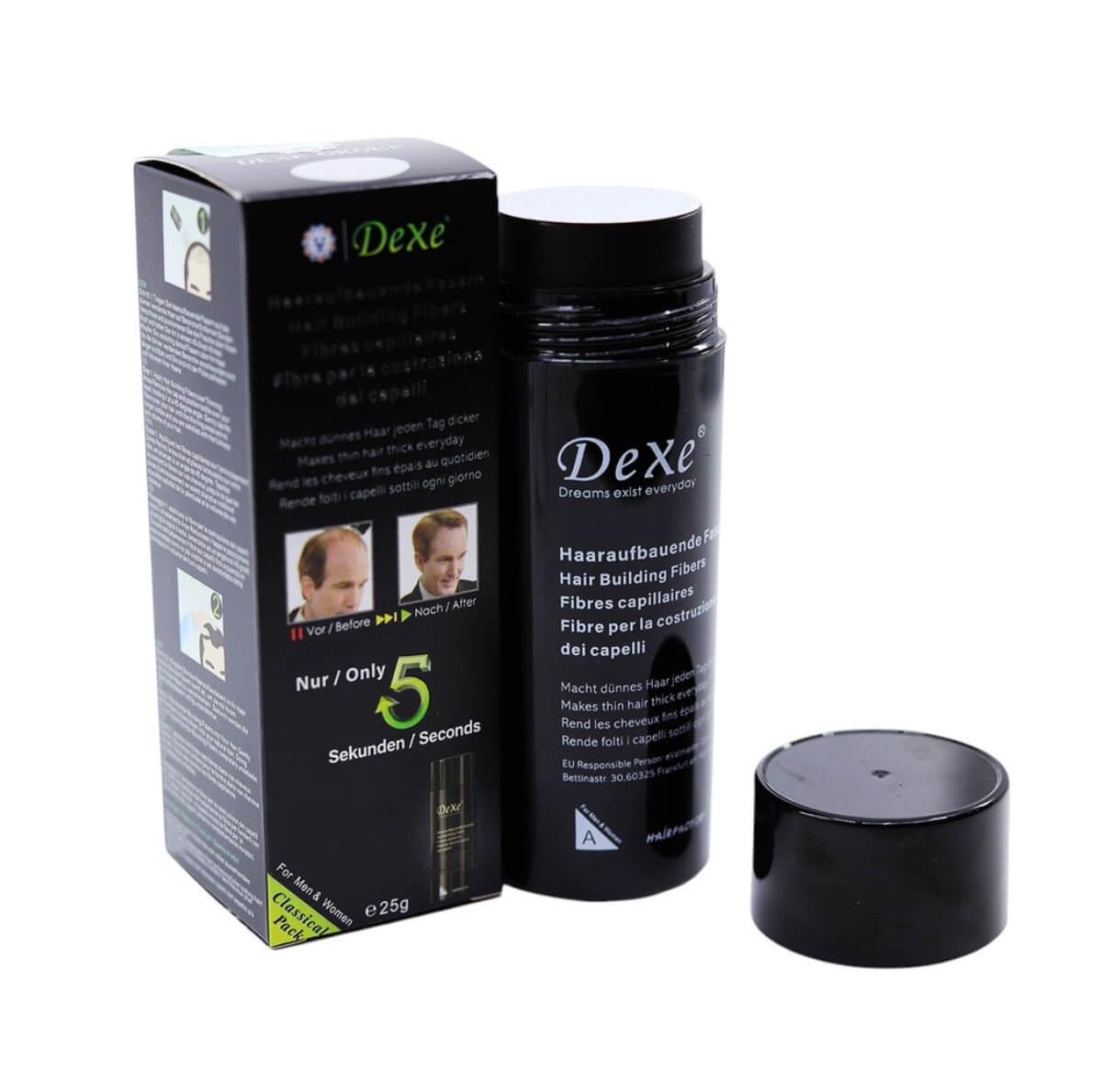 Hair Building Fibers #2 dark brown 25g Dexe