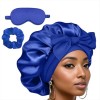 Satin sleep bonnet with eye mask & scrunchie set