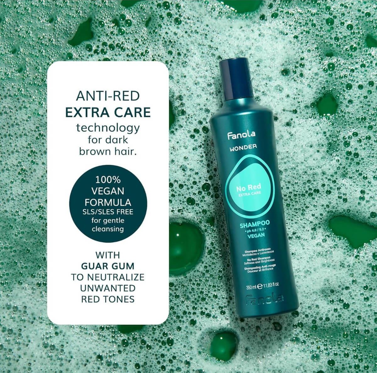 Wonder no red extra care shampoo 350ml Fanola