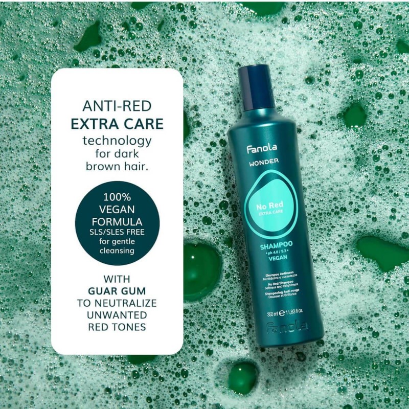 Wonder no red extra care shampoo 350ml Fanola
