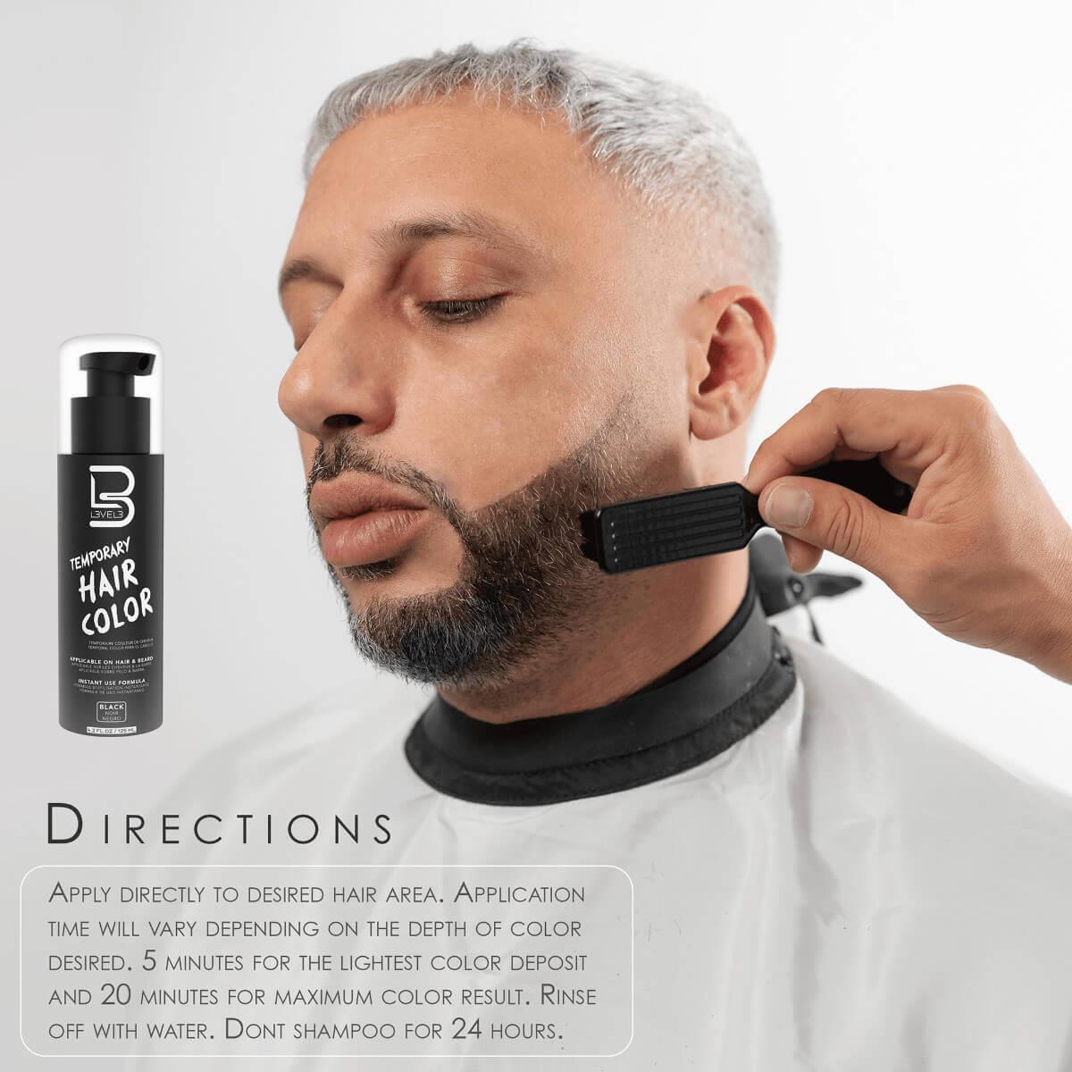 L3VEL3 Temporary Beard Color Black 125ml