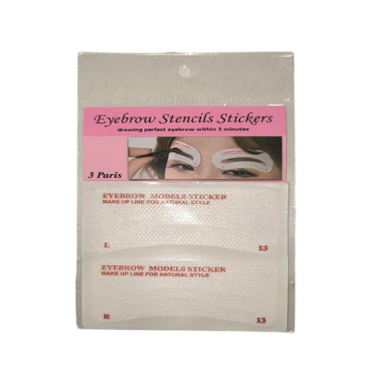 Eyebrow stencil stickers