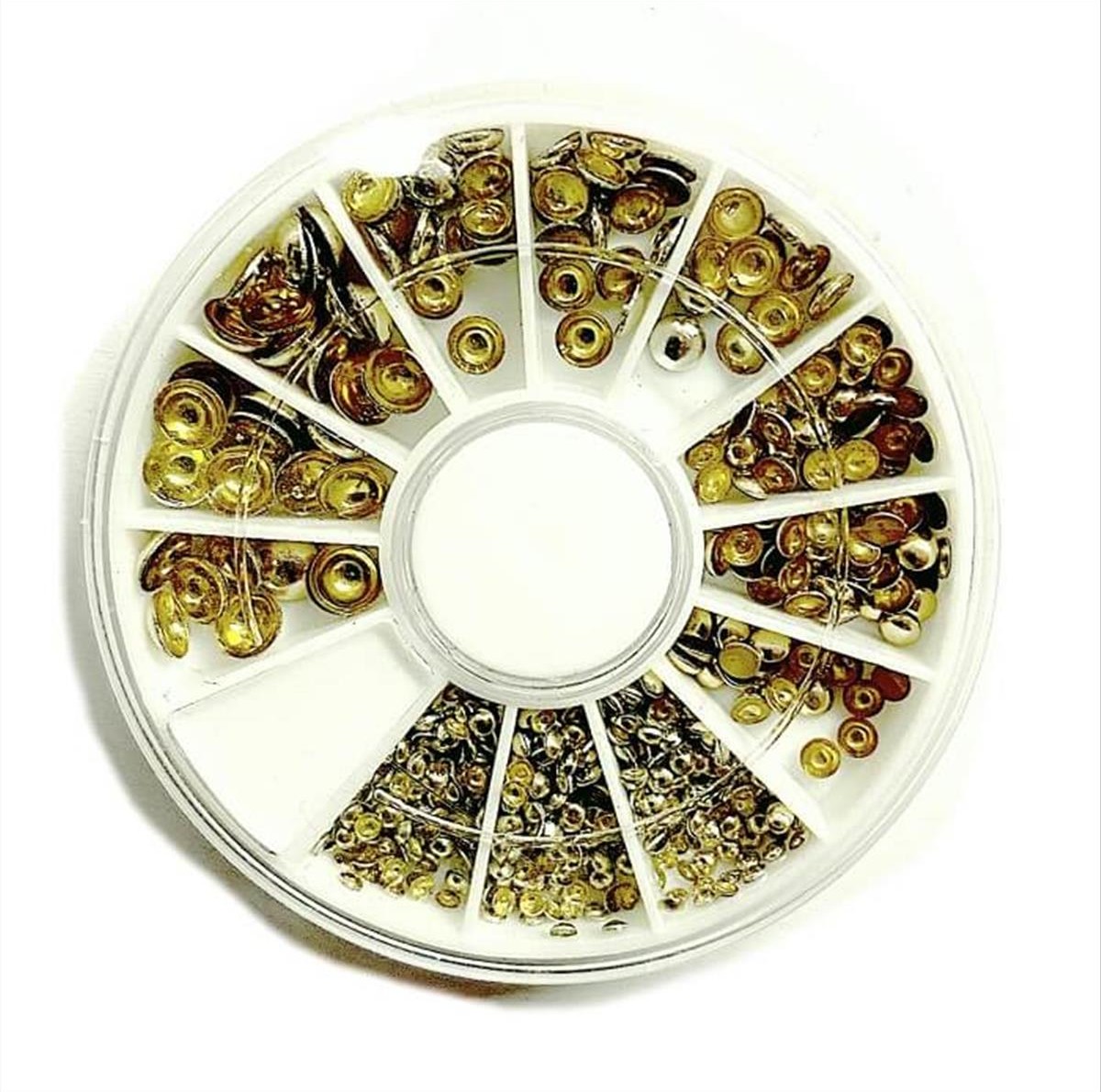 Nail Decorations Carousel Type Trux-Silver mix Size