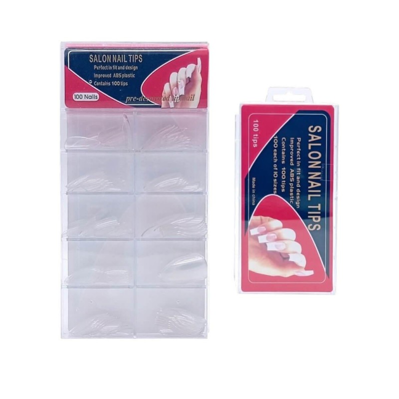 Oval Tips Χωρίς Εγκοπή Κασετίνα Clear 100pcs