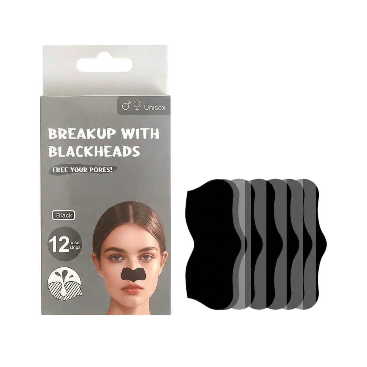 Nose strips for blackheads black 12pcs