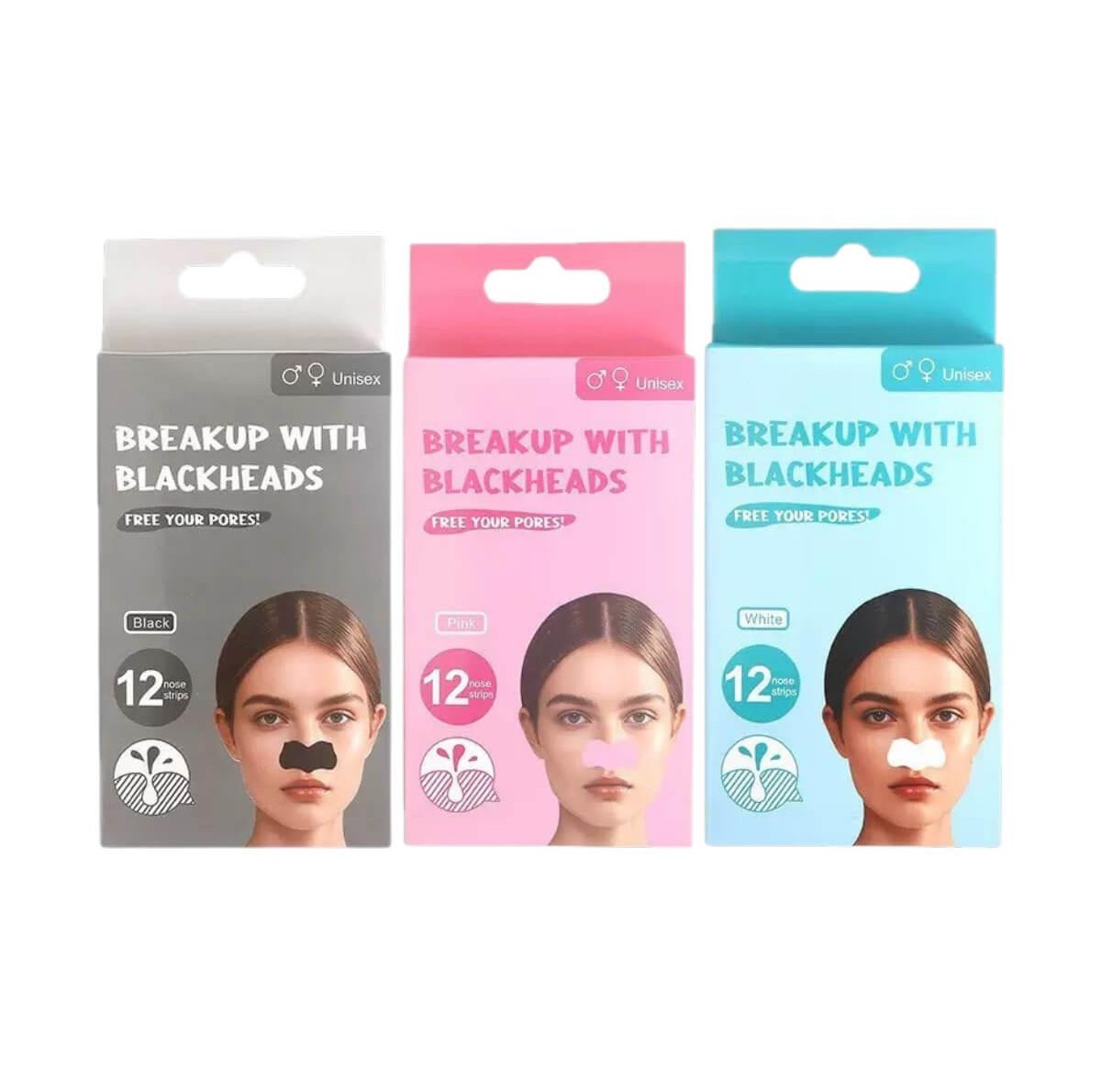 Nose strips for blackheads 12pcs