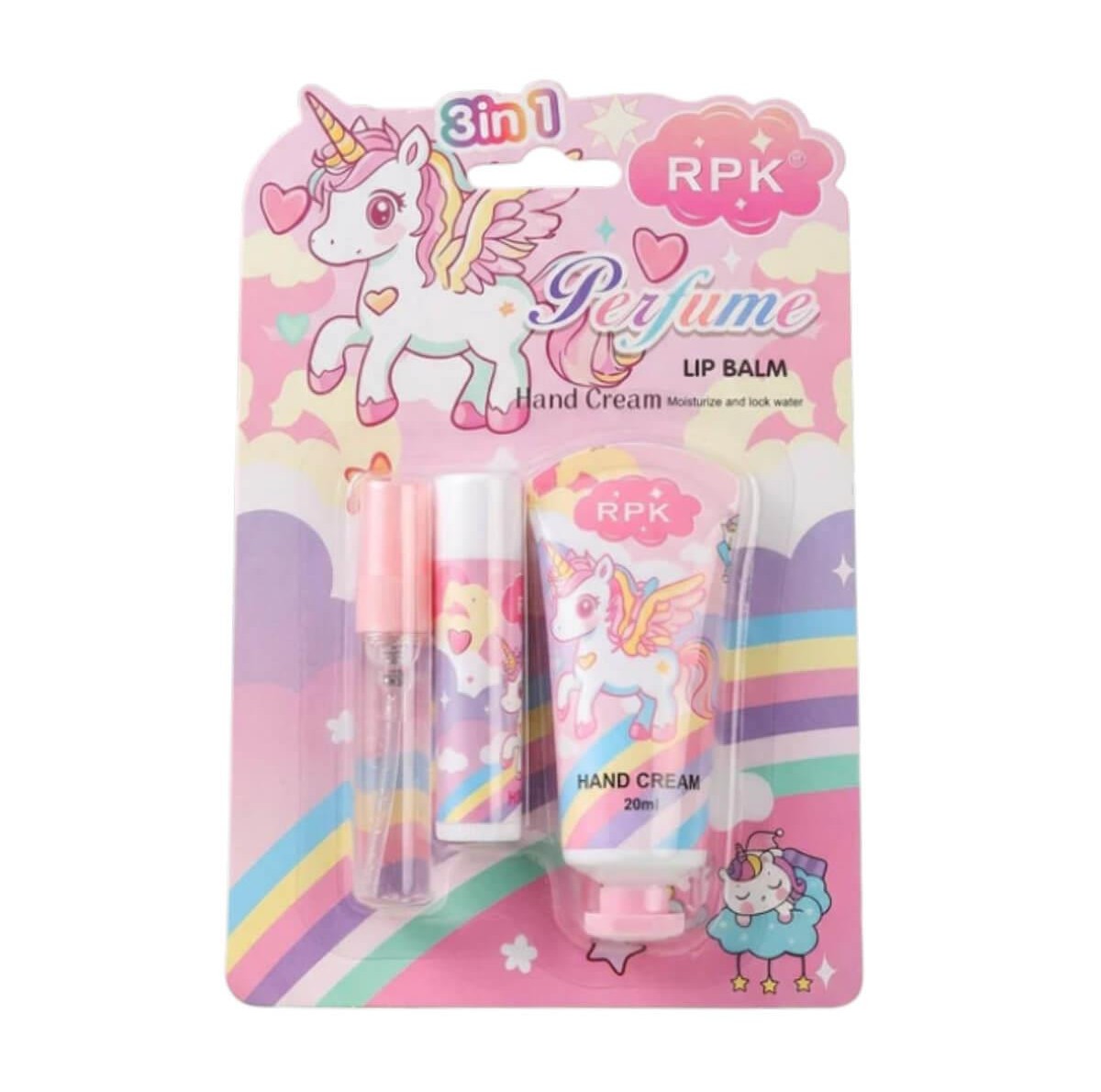 Unicorn beauty set perfume, lip balm & hand cream RPK