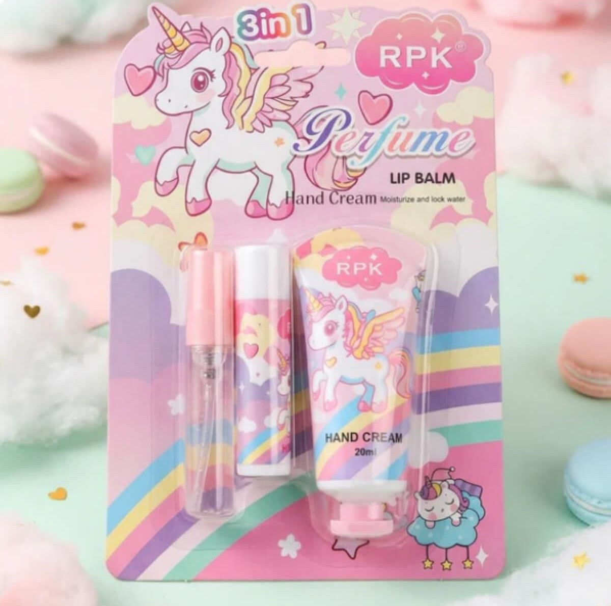 Unicorn beauty set perfume, lip balm & hand cream RPK