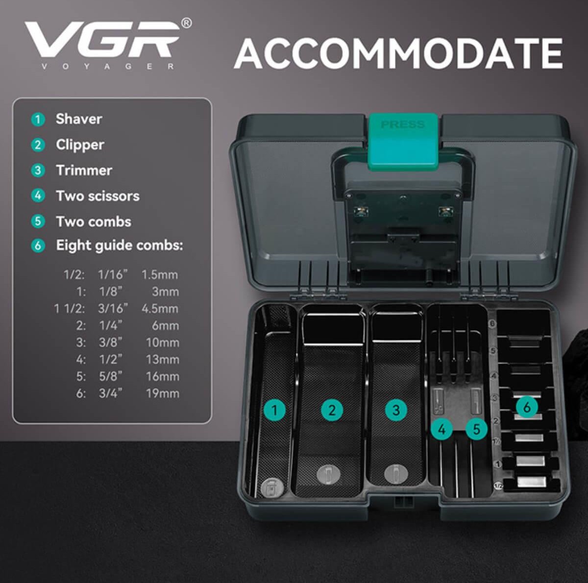 Barber Tool Disinfection and Organization Station V-840 VGR