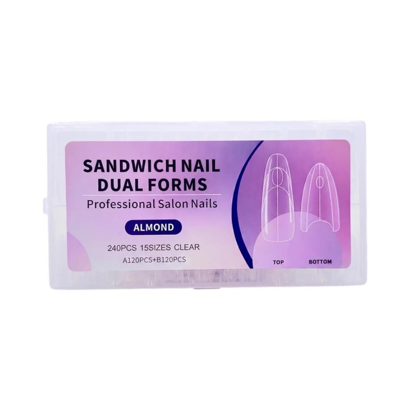 Sandwich nail dual forms almond 240pcs