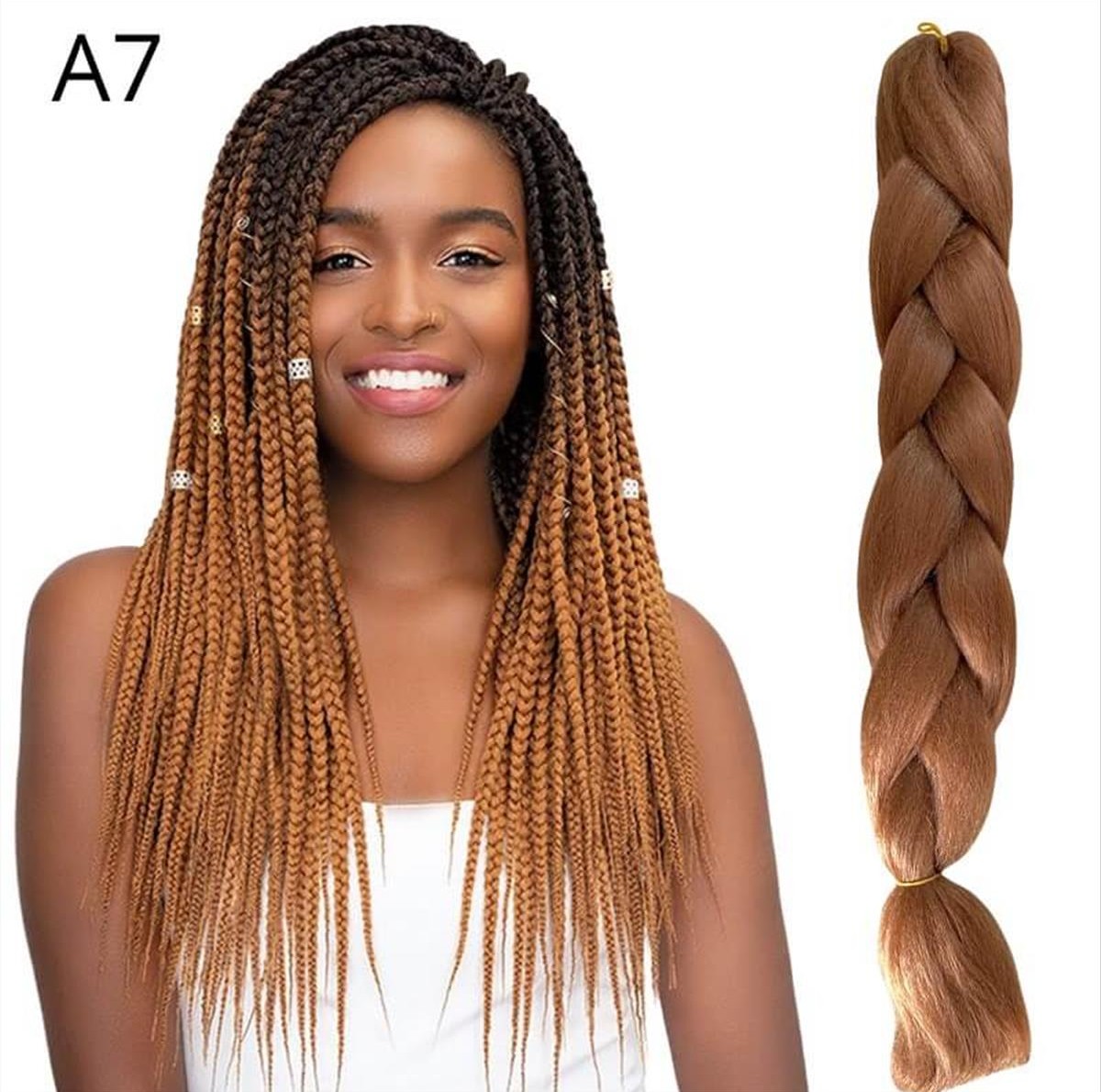 Μαλλιά για Ράστα Jumbo Braid A7 125cm