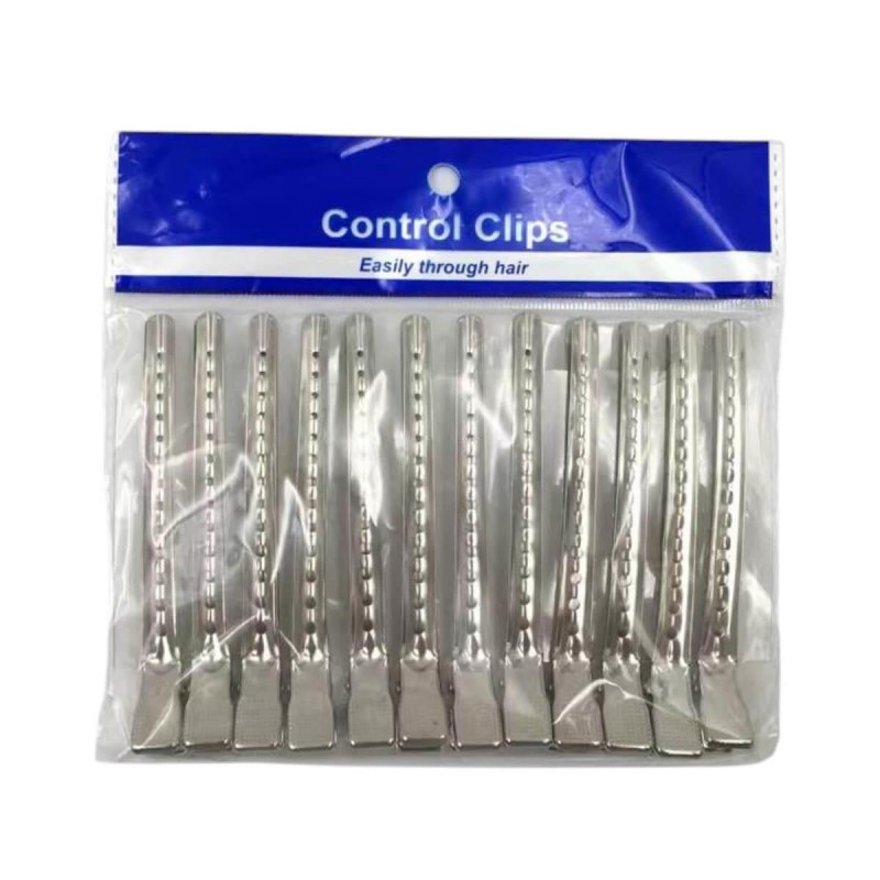 Κλίπ Μεταλλικά Κομμωτηρίου 8.5cm 12pcs