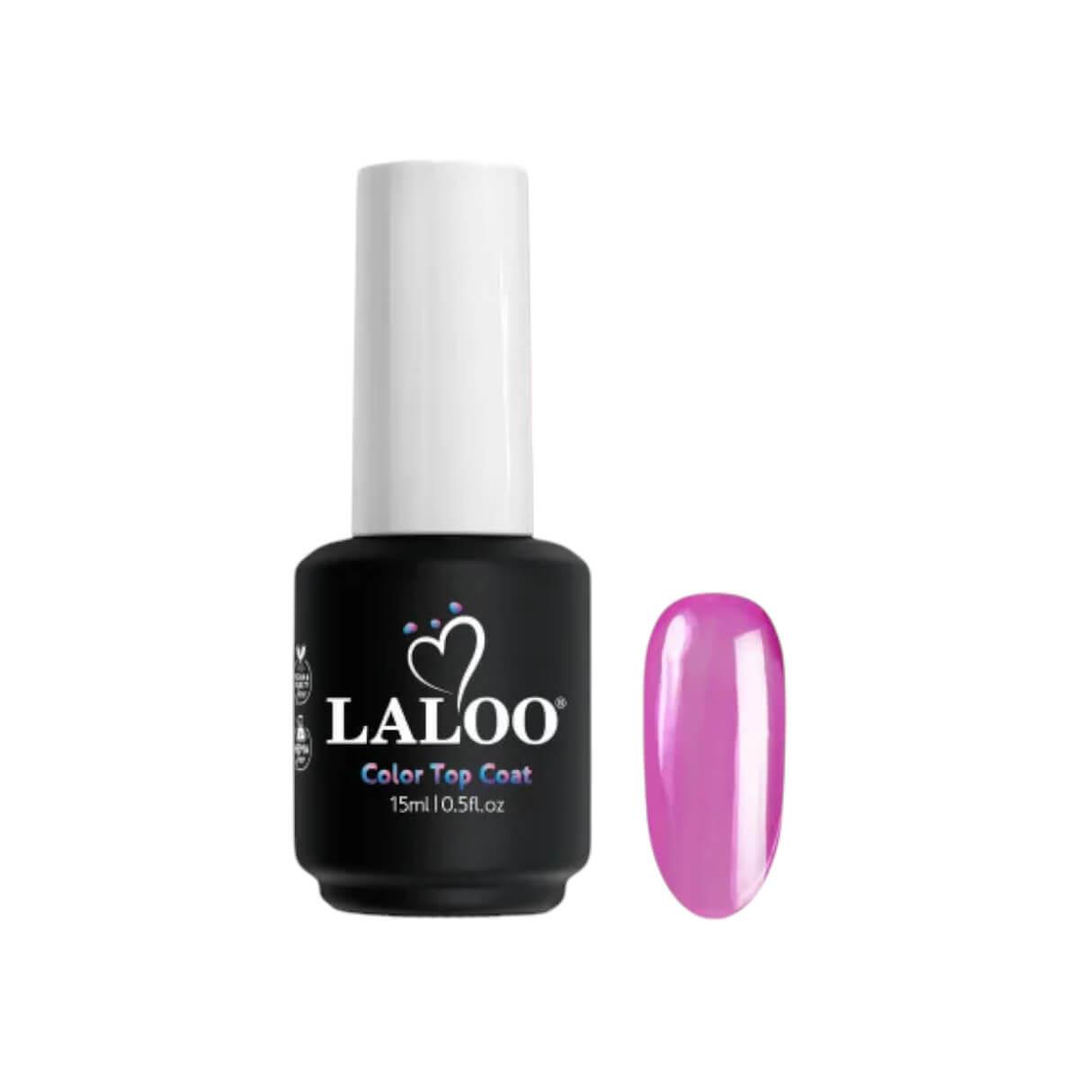 Semi-permanent gel polish color top coat 03 magenta kiss 15ml Laloo