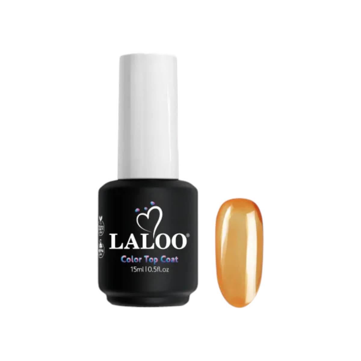 Semi-permanent gel polish color top coat 04 orange juice 15ml Laloo