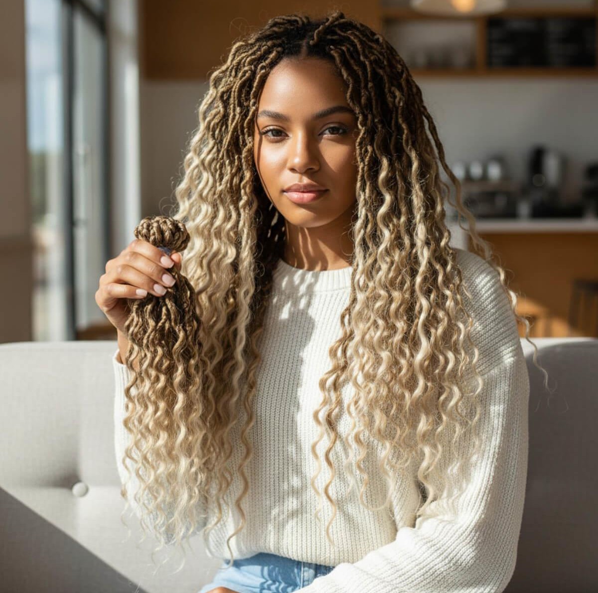 Curl Βraids Extension Rasta Hair 27/613 Ombre