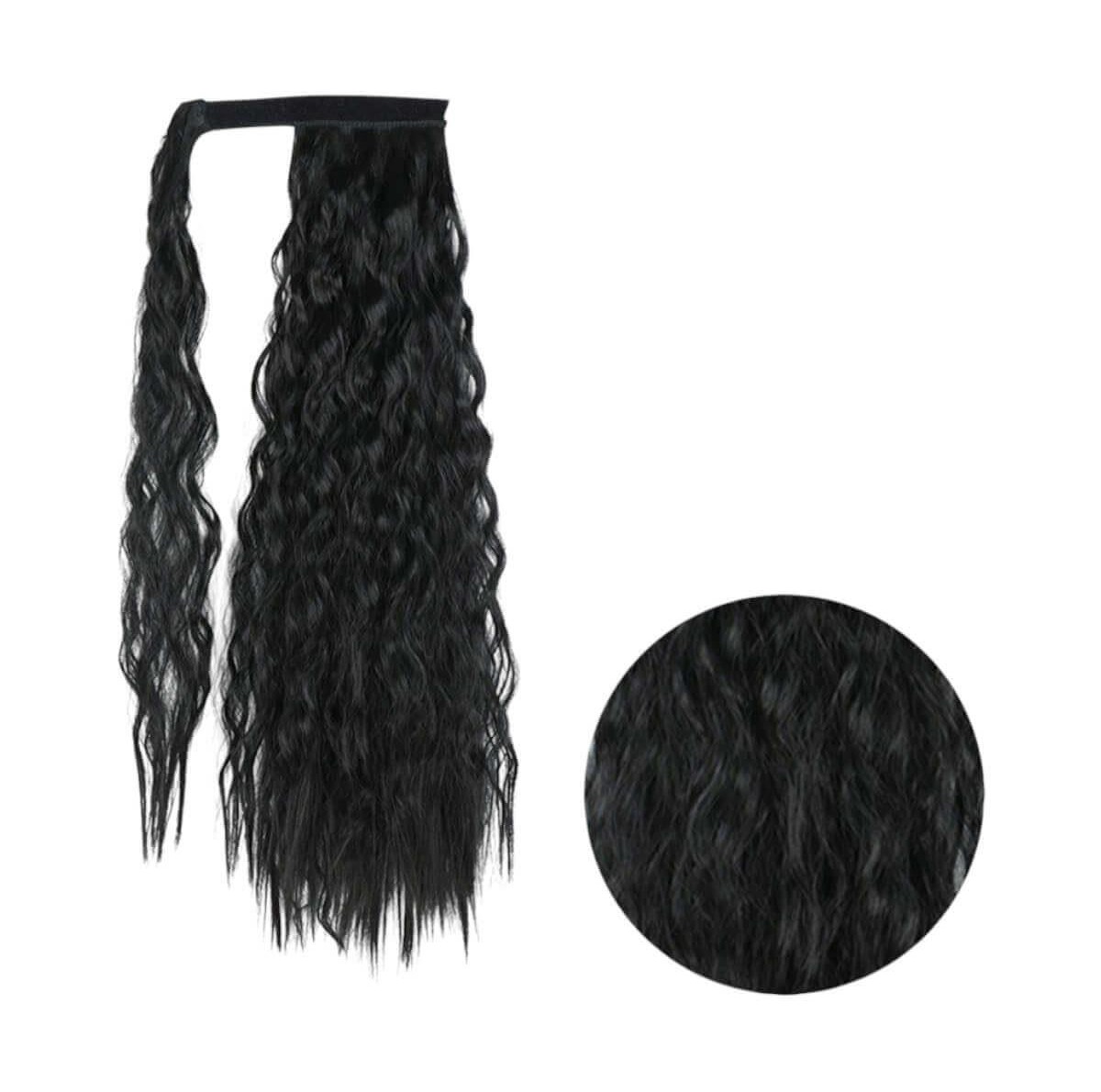 Ποστίς Αλογοουρά Συνθετικό Αυτοκόλλητο Ponytail Wave Color 01 - 65cm