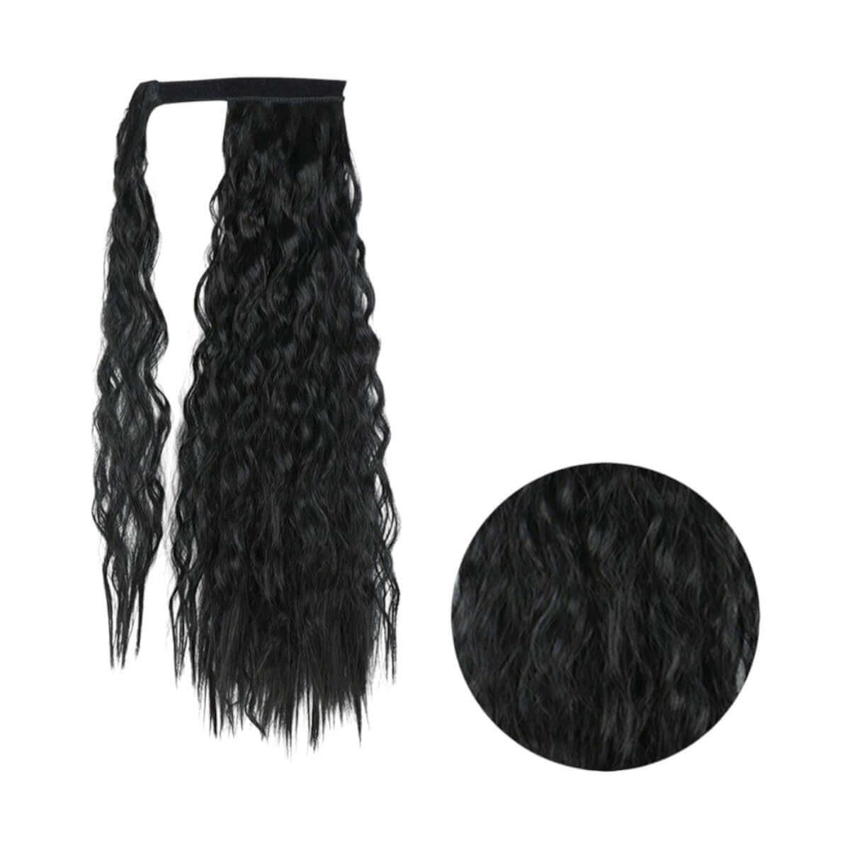 Ποστίς Αλογοουρά Συνθετικό Αυτοκόλλητο Ponytail Wave Color 01 - 65cm