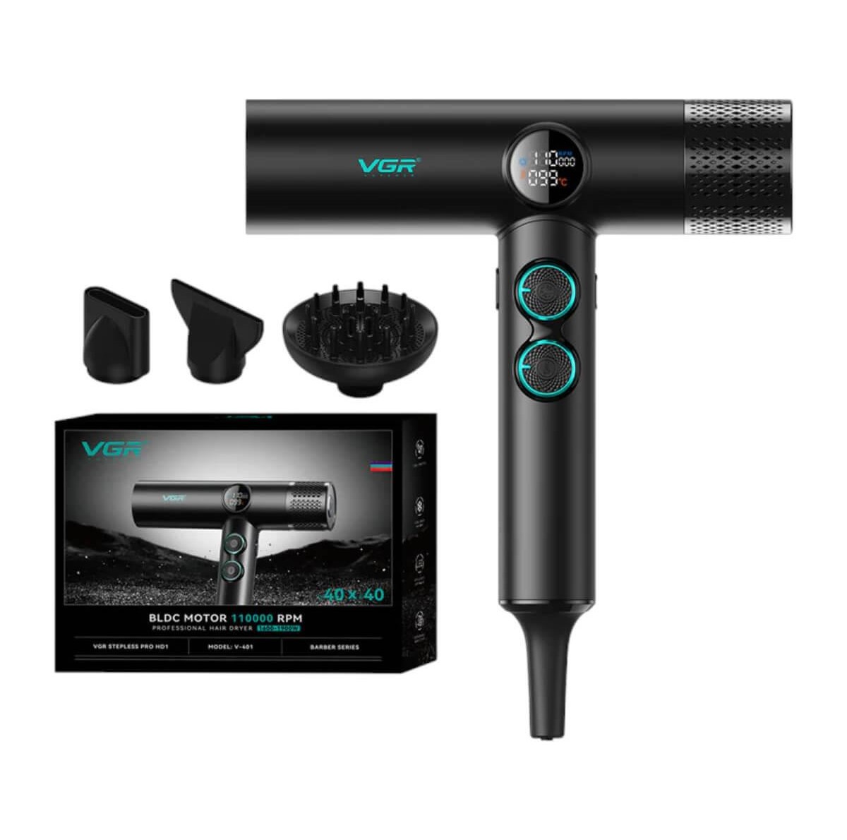Hair dryer black V-401 VGR