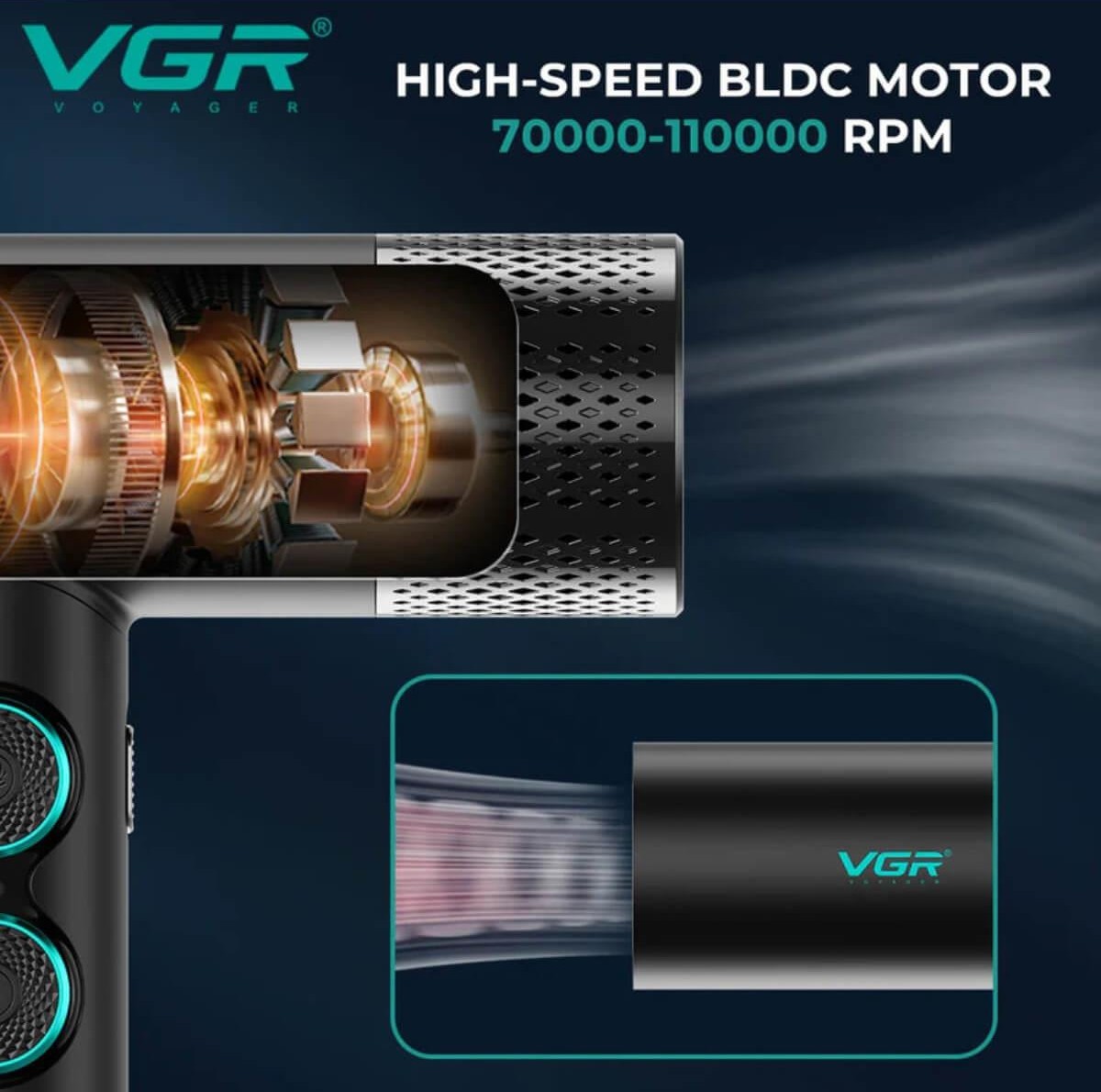 Hair dryer black V-401 VGR