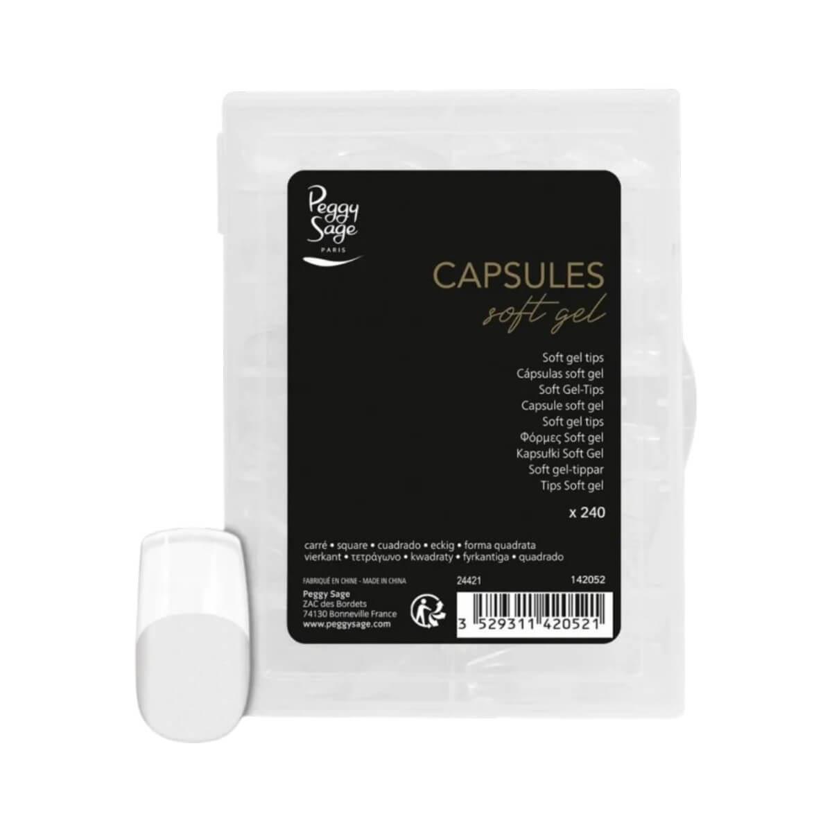 Soft Gel Tips Τετράγωνο 240pcs American Technique Peggy Sage