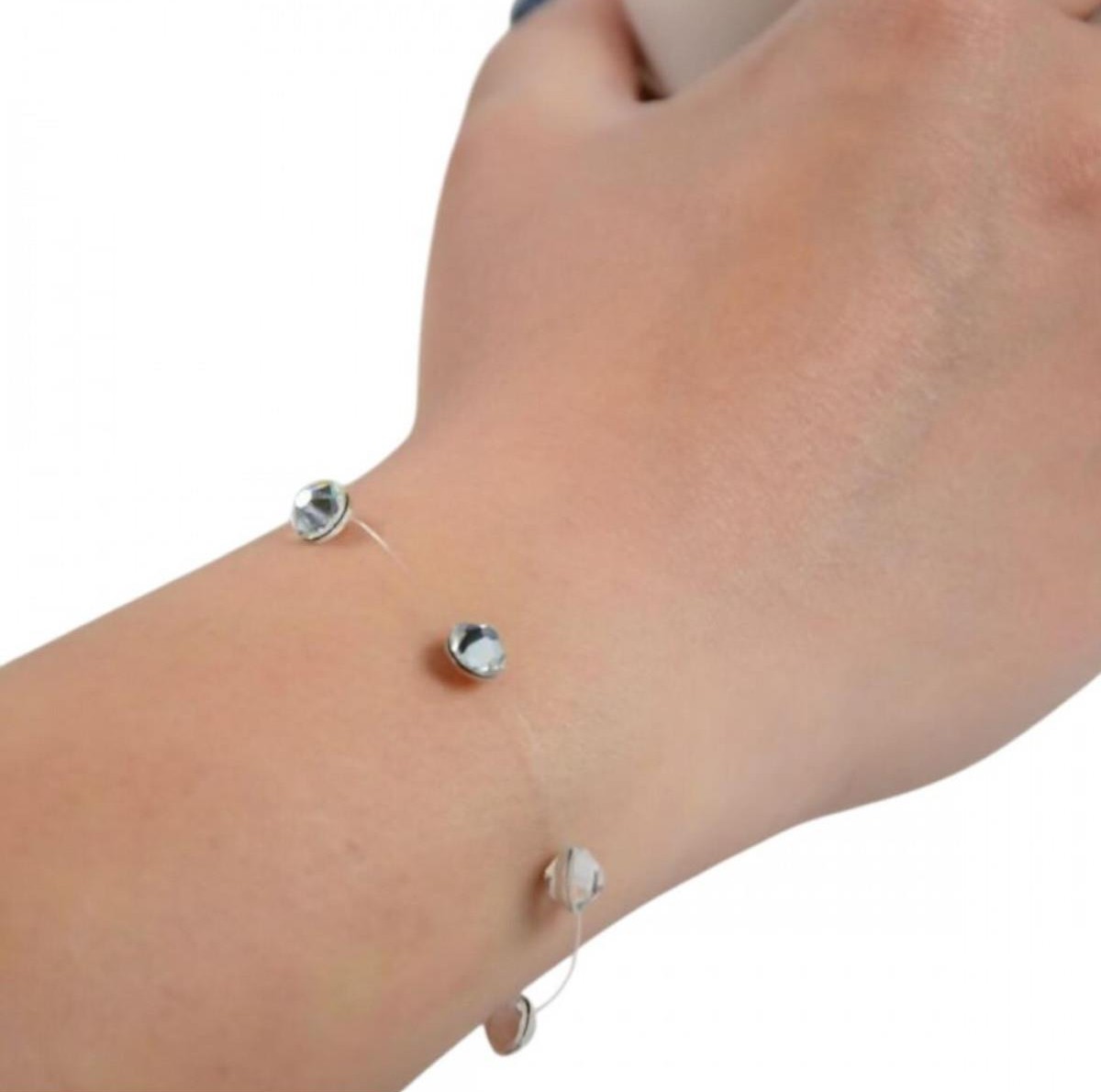 Swarovski Bracelet transparent 4cm - 5 strass