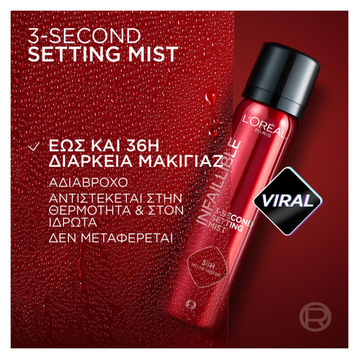 Infaillible 3-second setting mist L’Oréal