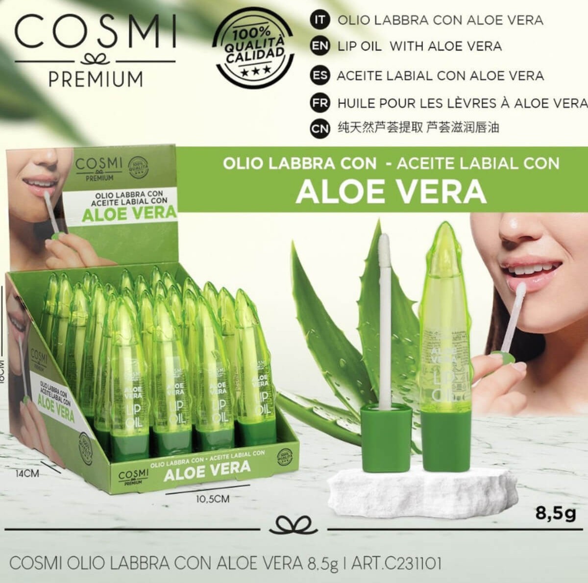 Lip oil aloe vera 8.5ml Cosmi