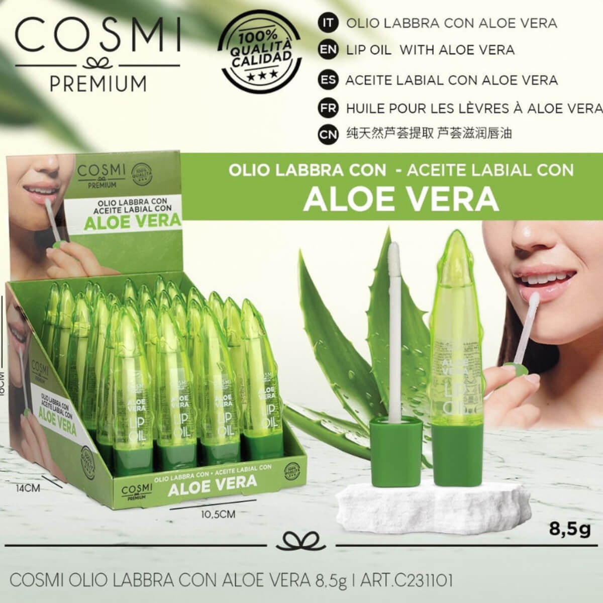 Lip oil aloe vera 8.5ml Cosmi