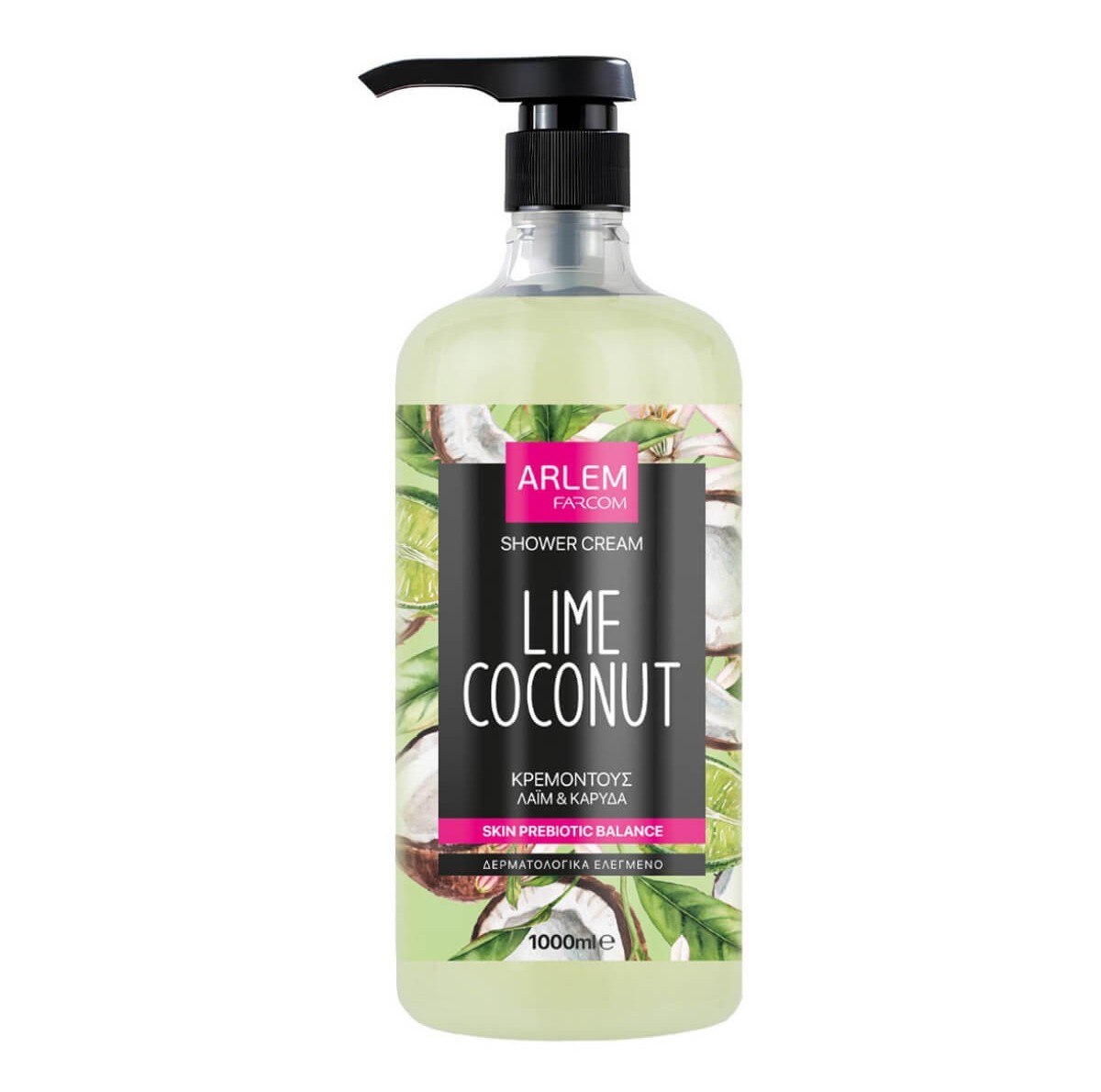 Shower cream lime & coconut 1000ml Arlem